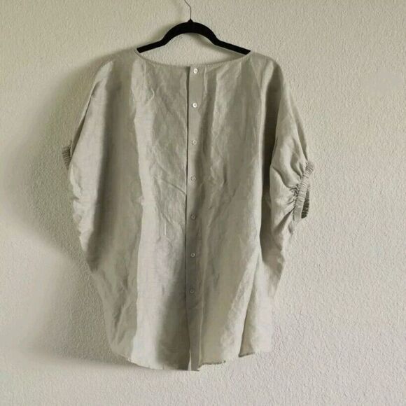 Nolley's Button Back Beige 38 Approx. Size M Neutral Oversized Lagenlook - Picture 5 of 6